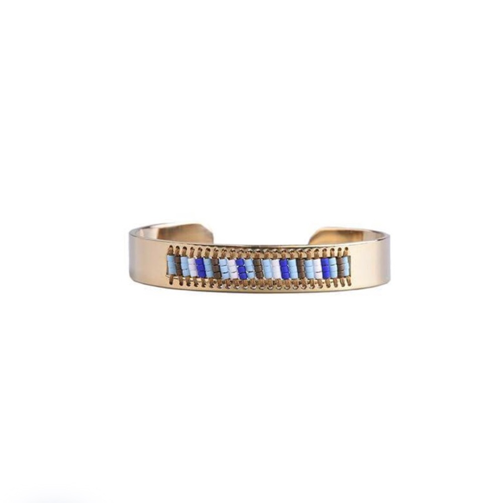 Beaded adjustable bangle - Picture 2 of 2